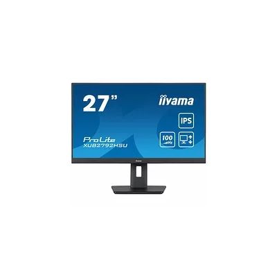 iiyama Prolite XUB2792HSU-B6 68,6 cm 27" IPS LED Moniteur Full HD 100 Hz HDMI DP USB3.2 Réglage de la hauteur Pivot FreeSync Noir