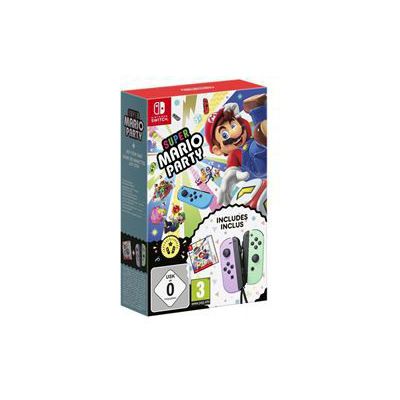 image Nintendo Super Mario Party (code de téléchargement) + 1 manette Joy-Con droite vert pastel + 1 manette Joy-Con gauche violet pastel