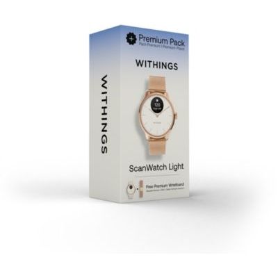 image Montre santé WITHINGS Scanwatch Light Rosegold + Milanese