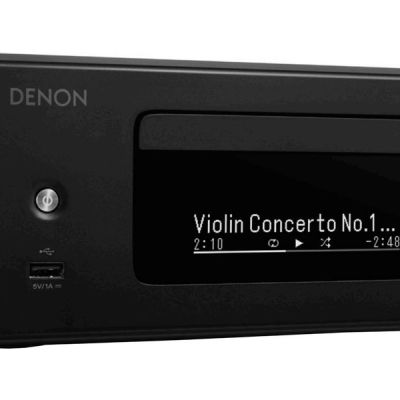 image Denon RCD-N12DAB Système Compact avec amplificateur HiFi, Lecteur CD, Streaming Musical, HEOS Multiroom, Bluetooth, Wi-FI, AirPlay 2, Compatible avec Alexa, 2 entrées TV optiques, Radio Dab+