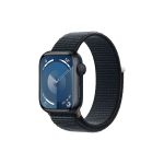 image produit Apple Watch Series 9 (41 mm GPS) Smartwatch avec boîtier en aluminium et Boucle Sport minuit. Suivi de l’activité physique, apps Oxygène sanguin et ECG, écran Retina toujours activé, neutre en carbone