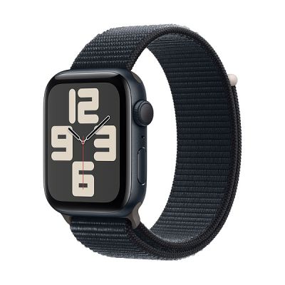 image Apple Watch SE (2ᵉ génération, 2023) (44 mm GPS + Cellular) Smartwatch avec boîtier aluminium et Boucle Sport Minuit. Suivi de l’activité Physique et du Sommeil, écran Retina, Neutre en Carbone