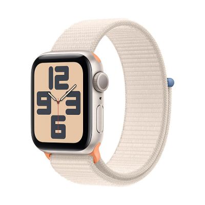 image Apple Watch SE (2ᵉ génération, 2023) (40 mm GPS + Cellular) Smartwatch avec boîtier aluminium et Boucle Sport lumière stellaire. Suivi de l’activité Physique et du Sommeil, Neutre en Carbone