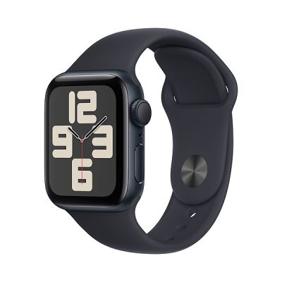 image Apple Watch SE (2ᵉ génération, 2023) (40 mm GPS + Cellular) Smartwatch avec boîtier en Aluminium et Bracelet Sport Minuit - M/L. Suivi de l’activité Physique et du Sommeil, détection des Accidents