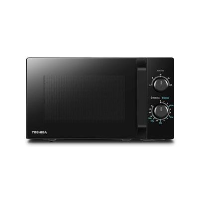 image Toshiba Micro-ondes 20L MW2-MM20P(BK), Micro-ondes sur Pied, 800W, 5 Niveaux de Puissance, avec Décongélation Facile, éclairage LED à l'intérieur, Noir