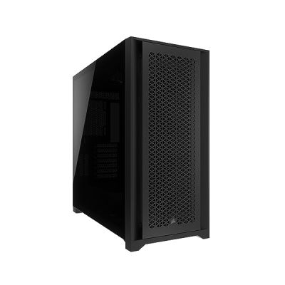 image CORSAIR 5000D CORE AIRFLOW Boîtier PC ATX Mid Tower - Aucun Ventilateur Inclus - Panneau Latéral en Verre Trempé - Design à Haut Débit d'air - Intérieur Spacieux Pour Plusieurs Radiateurs 360mm - Noir