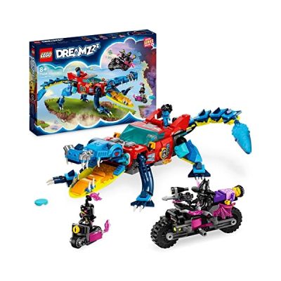 LEGO 71458 DREAMZzz La Voiture Crocodile, Jouet 2-en-1, Construisez Un Monster Truck de rêve ou Une Voiture, avec Cooper, Jayden et Chasseur de la Nuit, Cadeau Enfants, Garçons et Filles Dès 8 Ans