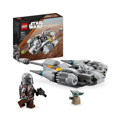 LEGO 75363 Star Wars Microfighter Chasseur N-1 du Mandalorien, Jouet de Construction, Le Livre de Boba Fett, Véhicule avec Figurine Grogu Bébé Yoda, Cadeau pour Enfants, Garçons, Filles Dès 6 Ans