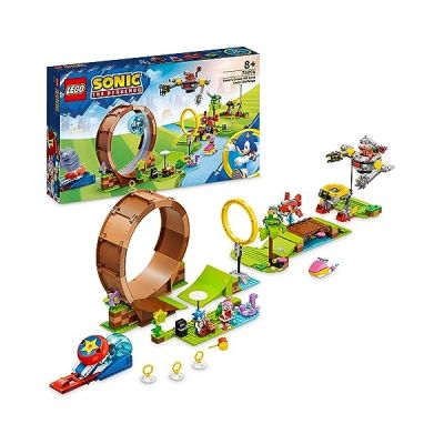 LEGO 76994 Sonic The Hedgehog Sonic et Le Défi du Looping de Green Hill Zone, Jouets à Construire pour Enfants, Garçons et Filles avec 9 Personnages, Dont Dr. Eggman et Amy, Idée Cadeau