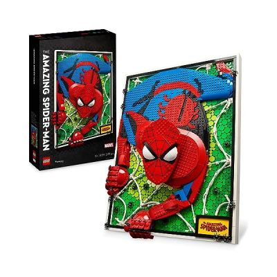 image LEGO 31209 Art The Amazing Spider-Man, Set Art Mural 3D, Poster à Construire, Décoration Super-Héros & Art Hokusai – La Grande Vague - Set de Construction Adultes - Un Beau Cadeau à Offrir