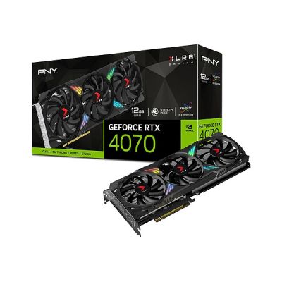 image PNY Carte Graphique GeForce RTX 4070 12GB XLR8 Gaming Verto Epic-X RGB Triple Fan DLSS 3