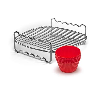 image Philips HD9904/01 set d'accessoires de cuisson, Grille double niveau, moules à muffin pour Philips AirFryer