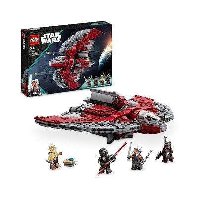 LEGO Star Wars La Navette T-6 d'Ahsoka Tano - Jouet Vaisseau Spatial avec 4 Personnages de la Guerre des Étoiles, Ahsoka Tano, Sabine Wren, Professeur Huyang et Marrok, Sabres Laser, Idée Cadeau 75362
