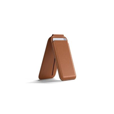 image Support pour téléphone mobile Satechi Support telephone + porte-carte Magsafe Marron