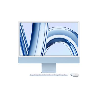 image iMac Apple iMac 24'' 2 To SSD 16 Go RAM Puce M3 CPU 8 coeurs GPU 10 coeurs Bleu Nouveau