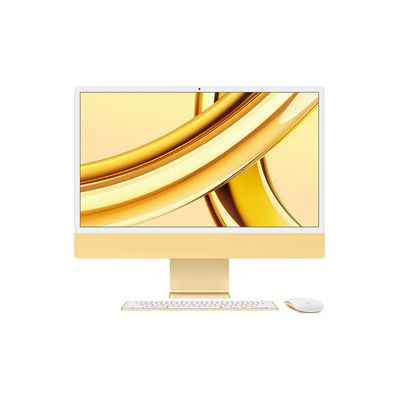 image iMac Apple iMac 24'' 256 Go SSD 8 Go RAM Puce M3 CPU 8 coeurs GPU 10 coeurs Jaune Nouveau