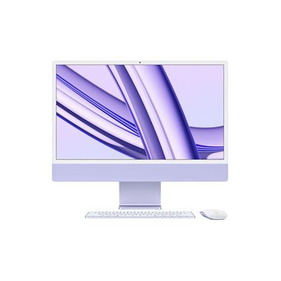 image iMac Apple iMac 24'' 512 Go SSD 8 Go RAM Puce M3 CPU 8 coeurs GPU 10 coeurs Violet Nouveau