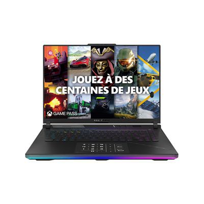 image PC portable Asus ROG SCAR 16 G634JY 16" Mini LED 240hz Intel Core i9 13980HX RAM 32 Go DDR5 2 To SSD GeForce RTX 4090 TGP 175 W Noir