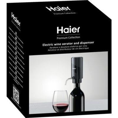 image Haier - Aérateur et distributeur de vin électrique 2 en 1, aération optimale du vin rouge pour une saveur enrichie, distributeur électrique pour un service propre et élégant