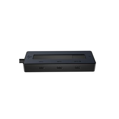 image HP - PC Hub multiport 4K USB-C, câble Tout-en-Un, Puissance jusqu'à 65 W, 4 Ports USB-C avec Vitesse jusqu'à 10 Gbps, Compatible avec Windows 10, Windows 11, WoA, ChromeOS, Android, MacOS, iPadOS,