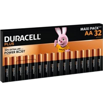 image Pile DURACELL PLUS POWERBOOST AA LR6 PACK DE 32 PILES