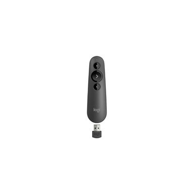 image Logitech R500s de classe 1 Bluetooth et USB Télécommande de présentation laser/ Télécommande de présentation - Compatibilité universelle, portée de 20 m, personnalisable - Gris foncé