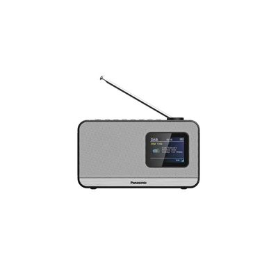 image Panasonic RF-D15EG-K, Radio Numérique Portable Dab+/FM, Bluetooth, Écran LCD TFT 2,4", Haut-Parleur 1W 5cm, 4 Boutons de Présélection, Alimentation Piles et Secteur, Veille, Alarme, Horloge, Noir.