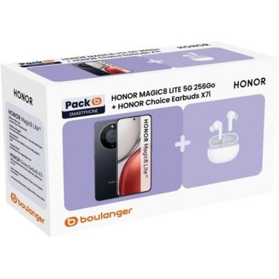 image Smartphone HONOR Pack Magic 8Lite+Choice earbuds X7i Whit