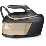 image produit Philips Centrale Vapeur PerfectCare Série 6000 - Puissance 2400W, Effet Pressing 600g, Pression 8 bars, Technologie OptimalTEMP, Semelle SteamGlide advanced, Réservoir 1.8L, Noir/Doré (PSG6064/80)