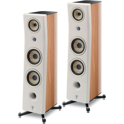 image Enceintes colonne Focal Kanta N°3 Noyer / Ivoire mat