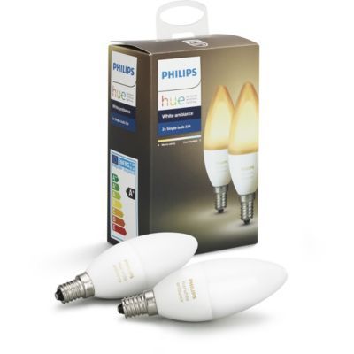 image Philips Hue Lot de 3 Ampoules Connectées White Ambiance Flamme E14