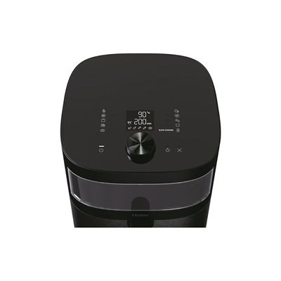 Haier Air Fryer XXL I-Master Serie 5 Friteuse Sans Huile, Capacite 7L jusqu'à 6 personnes, Fenêtre de Contrôle, Cuisson à l'Air Chaud,Rôtissage,Gril, Cuisson Lente, Décongélation, Yaourt, Noir