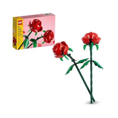 LEGO Creator Les Roses, Set de Fleurs Artificielles pour Filles et Garçons Dès 8 Ans & Creator Jonquilles, Kit de Construction de Fleurs Artificielles, Construisez et Exposez