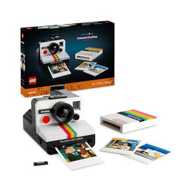 image LEGO Ideas Appareil Photo Polaroid OneStep SX-70, Maquette à Construire pour Adultes avec Autocollants, Activité Manuelle, Idée Cadeau pour Fête des Mères 21345