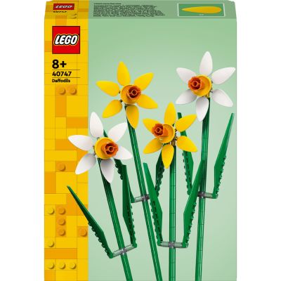 LEGO Botanicals Jonquilles - Jeu de Construction avec Fleurs artificielles - Bouquet à Exposer comme décoration pour la Chambre ou sur Le Bureau - Idée Cadeau pour Filles et garçons dès 8 Ans 40747