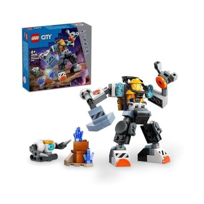 LEGO City Le Robot de Chantier de l’Espace, Jouet de Figurine de Robot avec Tenue Spatiale, Jeu Imaginatif, Minifigurine d'Astronaute Pilote 60428