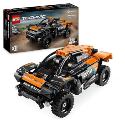 LEGO Technic NEOM McLaren Extreme E Race Car, Jouet de Voiture à Rétrofriction pour Enfants, à Construire, Cadeau Technique pour Garçons et Filles Dès 7 Ans 42166