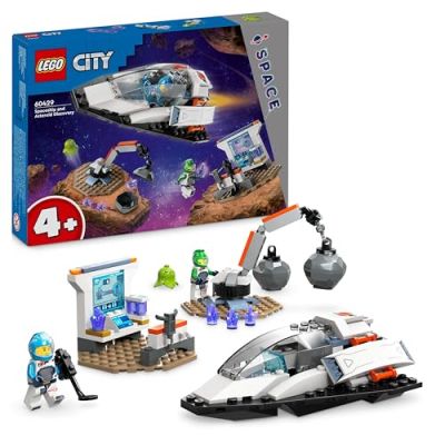 LEGO City Le Vaisseau et la Découverte de l’Astéroïde, Jouet de Véhicule, Cadeau pour Garçons et Filles Dès 4 Ans, 2 Minifigurines d'Astronautes et Figurine d'Extraterrestre 60429