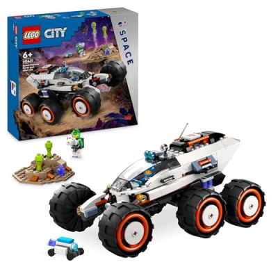LEGO City Le Rover d’Exploration Spatiale et la Vie Extraterrestre, Jouet de Véhicule Spatial, Cadeau pour Enfants Dès 6 Ans avec 2 Minifigurines, Figurines de Robot et Extraterrestre 60431