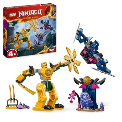 LEGO Ninjago Le Robot de Combat d’Arin, Jouet de Ninja pour Enfants Dès 4 Ans avec Figurines Incluant Arin avec Mini-Katana et Robots, Cadeau pour Garçons et Filles 71804