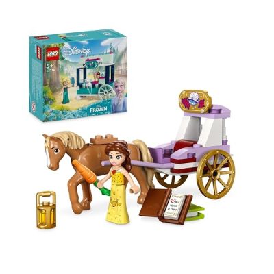 LEGO Disney Princess L’Histoire de Belle - La Calèche, Jouet de Carrosse avec Mini Poupée Princesse, La Belle et la Bête, Cadeau pour Garçons et Filles Dès 5 Ans 43233