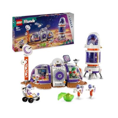 image LEGO Friends La Station Spatiale Martienne et la Fusée, Jouet sur l'espace avec Navette Spatiale et 4 Figurines d'Astronautes, Cadeau pour Filles et Garçons de 8 Ans 42605