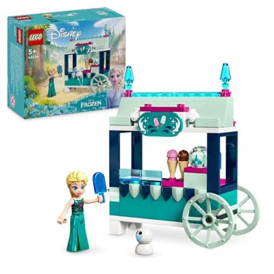LEGO Disney Princess Les Délices Glacés d’Elsa, Jouet de Chariot à Glace, Mini Poupée Elsa et Bonhomme de Neige de La Reine des Neiges, Cadeau de Princesse pour Filles et Garçons Dès 5 Ans 43234