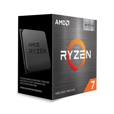 image AMD Ryzen™ 7 5700X3D Processeur, 8 Cœurs/16 Threads Débridés, Architecture Zen 3, 100MB L3 Cache, 105W TDP, Jusqu'à 4,1 GHz Fréquence Boost, Socket AM4, DDR4 & PCIe 4.0, sans Ventirad
