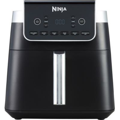 image Friteuse sans huile Ninja MAX PRO, 6,2 L, grand tiroir, Roast, Bake, Air Fry, Familial, Numérique, Cuisson surgelés, Panier et plaque de cuisson antiadhésifs compatibles lave-vaisselle, Gris, AF180EU