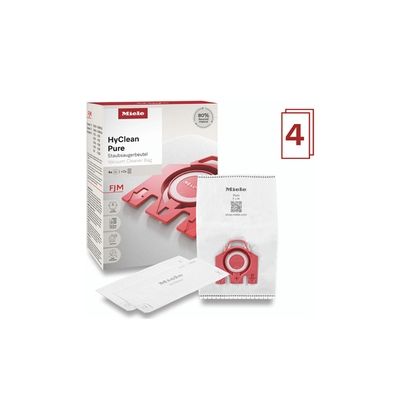 Sac aspirateur Miele HYCLEAN PURE FJM 80% matieres recyclees X4 SACS