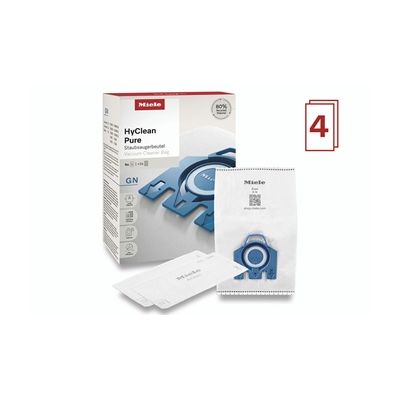 Sac aspirateur Miele HyClean Pure GN 80% matieres recyclees X4 Sacs
