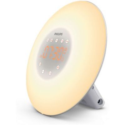 image Philips Eveil Lumière - HF3506/05 - Simulateur d'aube avec lampe LED (10 réglages) et interface tactile - Argent