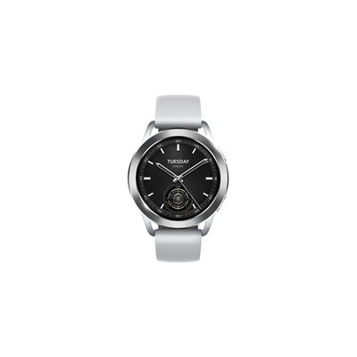 image Xiaomi Watch S3 Smartwatch, 1,43" AMOLED Display, bis zu 15 Tage Akkulaufzeit, austauschbare Lünette, Schlaf-, Puls- und Sport-Tracking, MIUI Watch OS, Silber