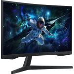 image produit Samsung Ecran PC Odyssey G55C 27’’, 165Hz , 1ms, Dalle VA Incurvée 1000R, QHD : 2560x1440, 2500:1,HDR10, AMD FreeSync, Auto Source Switch +, Pied Ajustable, DisplayPort, HDMI